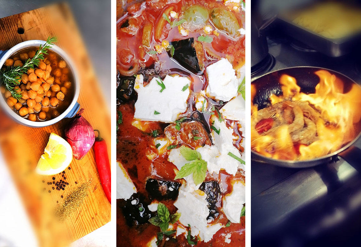 Σπιτική κουζίνα στο εστιατόριο Δελφίνι στη Σίφνο