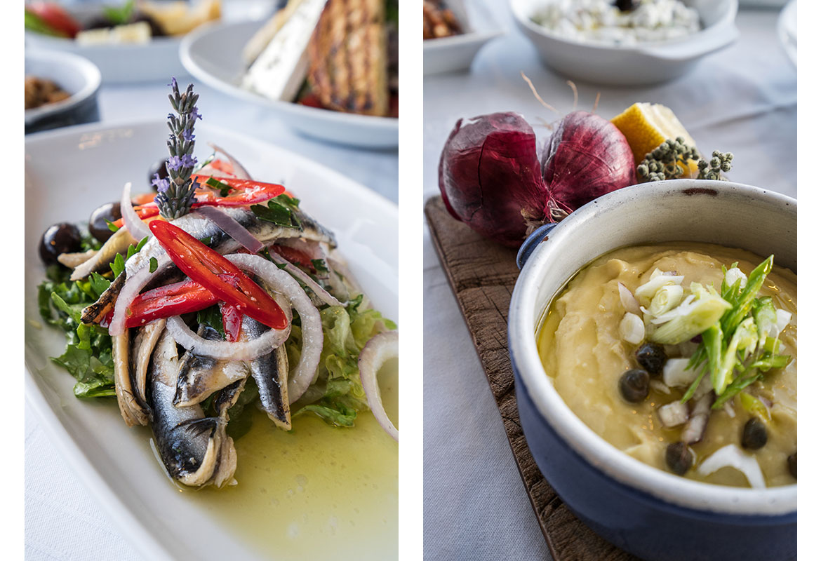 Φάβα και γαύρος μαρινάτος